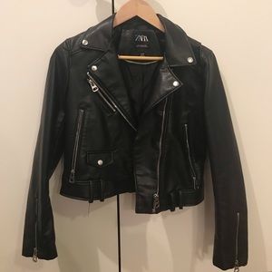 Zara Leather Jacket (Size S)